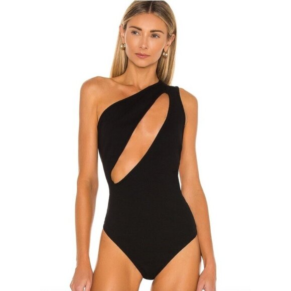 OW Intimates Revolve NWT Black Nadine Bodysuit Cut Out Sexy NEW Size Medium - Picture 1 of 12